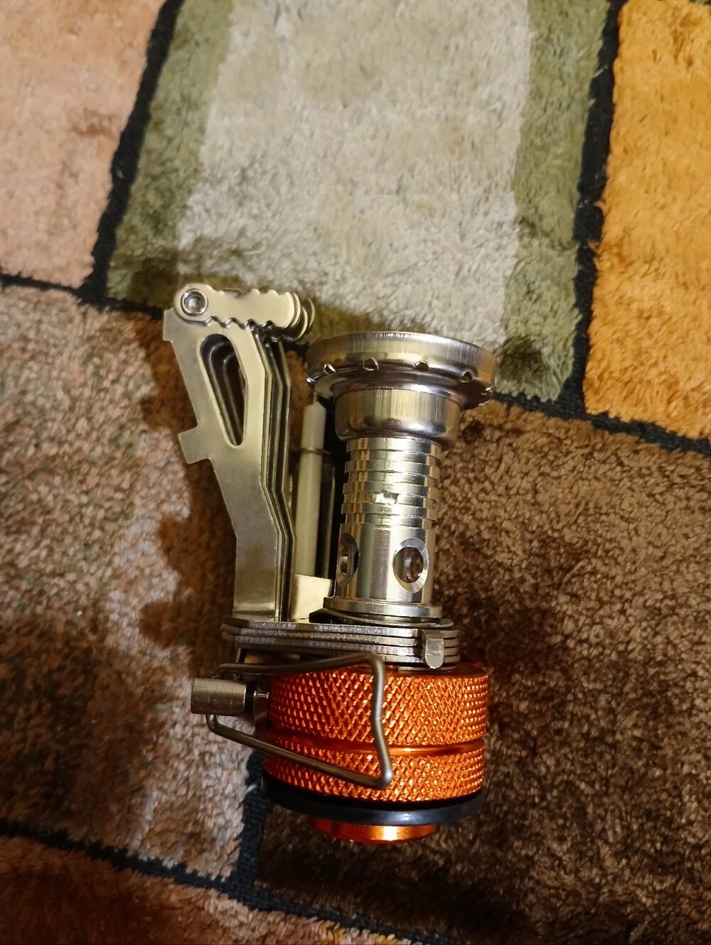 Compact Orange Camping Stove - Portable Play Accessory